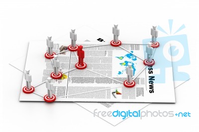 Target Business Network Concept Stock Image