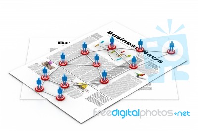 Target Business Network Concept Stock Image