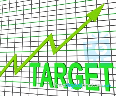 Target Chart Graph Shows Hit Or Hitting Targets Stock Image