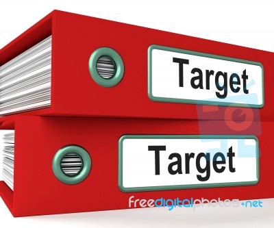 Target Folders Show Business Goals And Objectives Stock Image