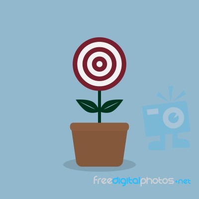 Target Plant Pot Stock Image