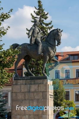 Targu Mures, Transylvania/romania - September 17 : The Statue Of… Stock Photo