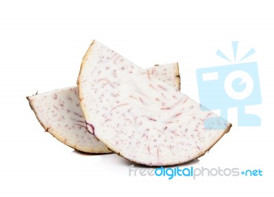 Taro Isolated On The White Background Stock Photo