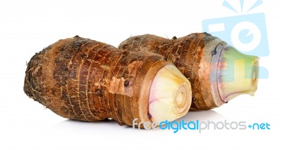 Taro Isolated On The White Background Stock Photo