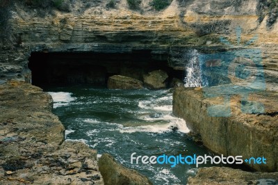 Tasmania Blowhole In Port Arthur Stock Photo