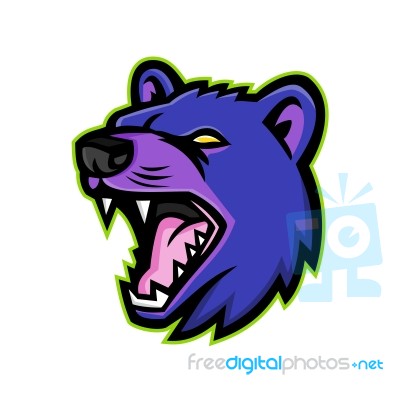 Tasmanian Devil Head Mascot Stock Image