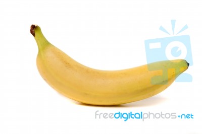 Tasty Banana Fruit Isolated On White Background Stock Photo