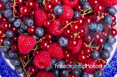 Tasty Mix Of Berries Stock Photo