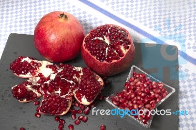 Tasty Pommegranate Fruit Stock Photo