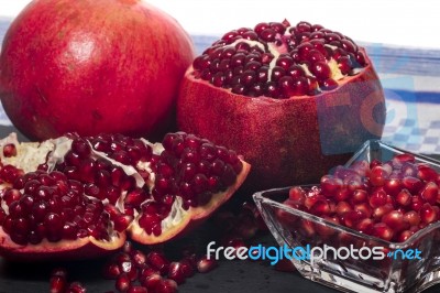 Tasty Pommegranate Fruit Stock Photo