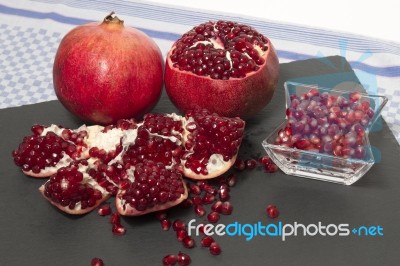 Tasty Pommegranate Fruit Stock Photo