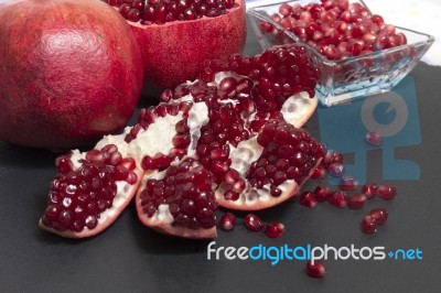 Tasty Pommegranate Fruit Stock Photo