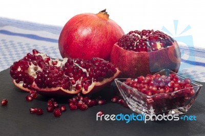 Tasty Pommegranate Fruit Stock Photo