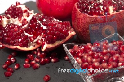 Tasty Pommegranate Fruit Stock Photo