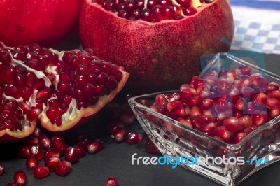 Tasty Pommegranate Fruit Stock Photo