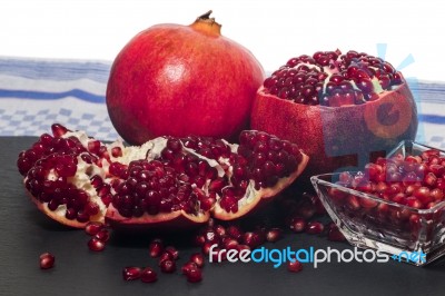 Tasty Pommegranate Fruit Stock Photo