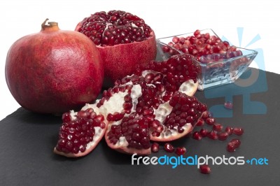 Tasty Pommegranate Fruit Stock Photo