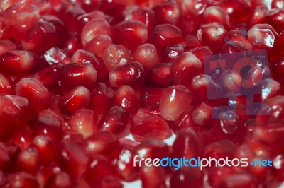 Tasty Pommegranate Fruit Seeds Stock Photo