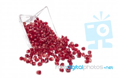 Tasty Pommegranate Fruit Seeds Stock Photo