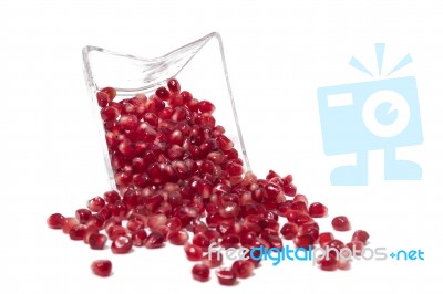 Tasty Pommegranate Fruit Seeds Stock Photo