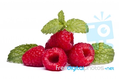 Tasty Raspberries Stock Photo