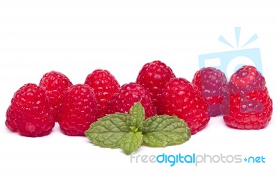 Tasty Raspberries Stock Photo