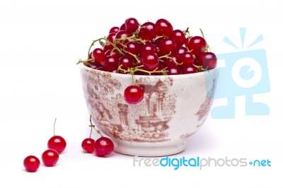 Tasty Red Currant Berries Stock Photo