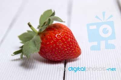 Tasty Strawberry On White Background Stock Photo