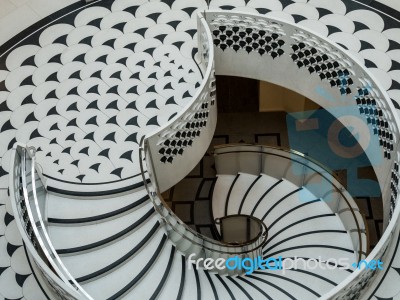 Tate Britain Spiral Staircase In London Stock Photo