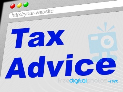 Tax Advice Means Levy Info And Taxation Stock Image