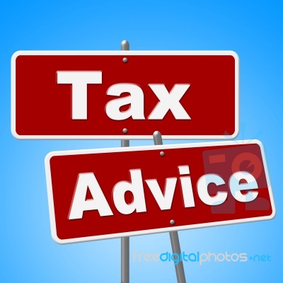 Tax Advice Signs Represents Help Faq And Instructions Stock Image