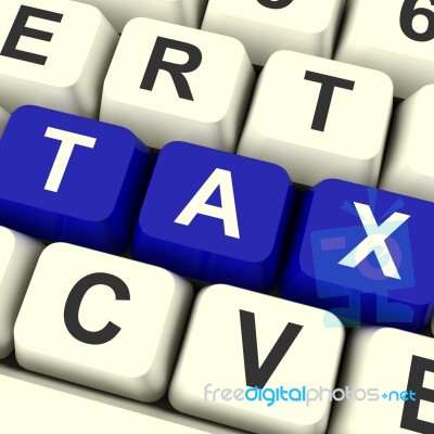 Tax Computer Keys Stock Image