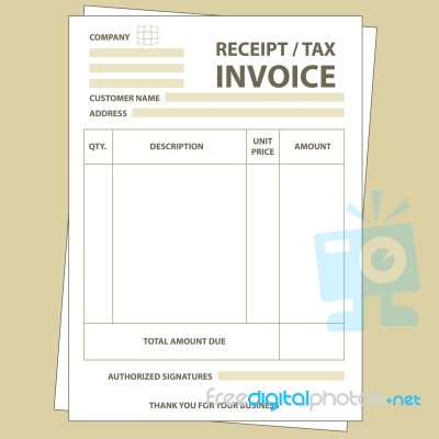 Tax Invoice Stock Image