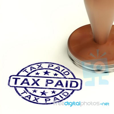 Tax Paid Stamp Stock Image