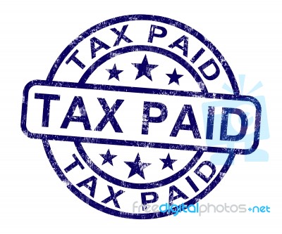 Tax Paid Stamp Stock Image