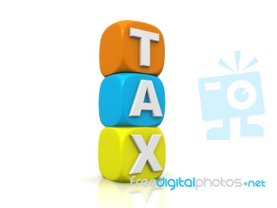 Tax Time Blocks Stock Image