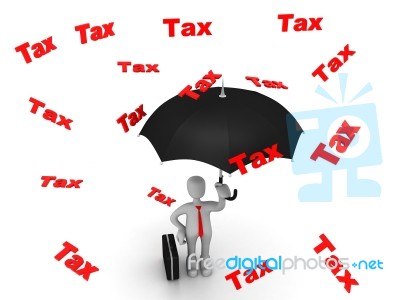 Tax With Man Stock Image