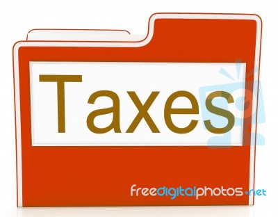 Taxes File Represents Excise Irs And Organization Stock Image