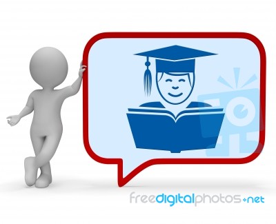 Teacher Speech Bubble Represents Give Lessons And Communication Stock Image