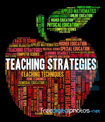 Teaching Strategies Meaning Business Strategy And Tutor Stock Image