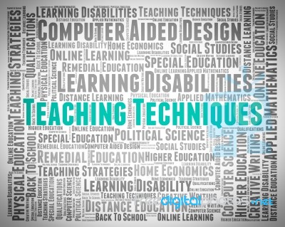 Teaching Techniques Indicates Instruct Educate And Strategies Stock Image