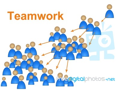 Team Effort Means Unit Teamwork And Unity Stock Image