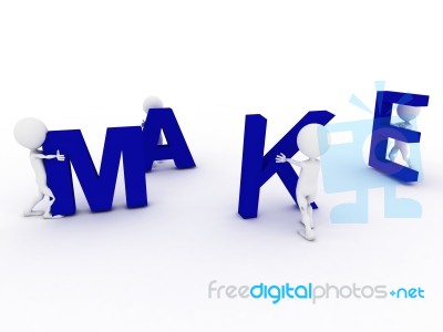 Team Forming Make Word Stock Image