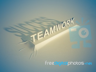 Teamwork = Success Stock Image