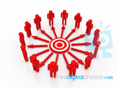 Teamwork Target Stock Image