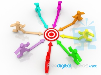 Teamwork Target Stock Image