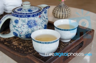 Teapot And Cup Of Tea Stock Photo