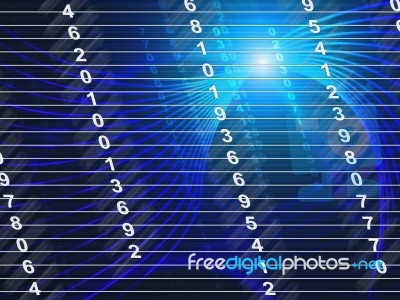 Tech Numbers Shows Count Digits And Numerals Stock Image