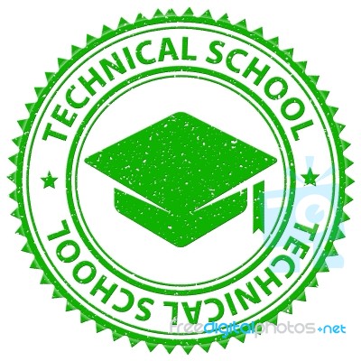 Technical School Shows Stamp Print And Stamped Stock Image