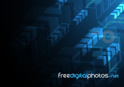 Technology Abstract Arrow  Background Stock Image